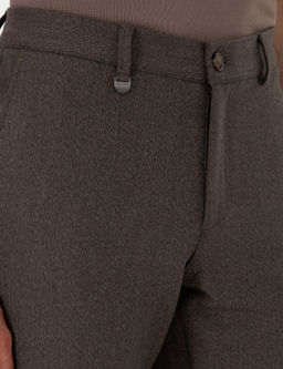Kahverengi Slim Fit Kuma_ Pantolon