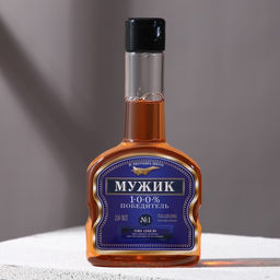 Подарочный набор косметики Мужик, гель для душа во флаконе коньяка 250 мл и мыло для рук, HARD LINE