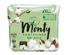 MONTY Прокладки ежедневные в индивидуальной упаковке (155mm) 20шт