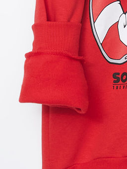 Sonic Bask?l? Erkek ?ocuk Kal?n Sweatshirt