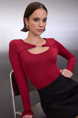 Haki Fitted/Vucuda Oturan Aksesuar Detayl? C?tc?tl? Esnek Orme Body TWOAW26BD00005 - Trendyolmilla фото 9