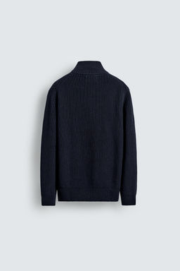 PURL KNIT QUARTER-ZIP SWEATER - Zara фото 7