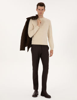 Kahverengi Slim Fit Kanvas Pantolon - Pierre cardin фото 3
