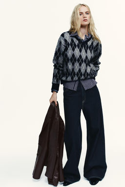 TRF EXTRA WIDE-LEG HIGH-WAIST JEANS