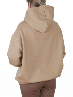 2811 BEIGE Худи унисекс женское (95% хлопок, 5% спандекс)