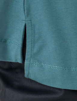 Блузка трикотажная на золотистых пуговицах из премиального хлопка - Vilatte фото 3