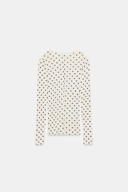 CAMISETA SUPIMA® LUNARES / Negro / Blanco