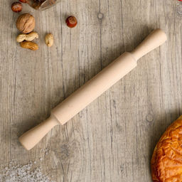 Скалка с ручками для теста, дерево берёза, 35×3.5 см