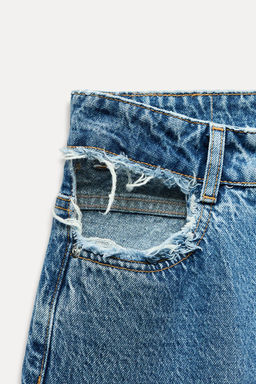 Z1975 MID-WAIST STRAIGHT CUT OUT JEANS - Zara фото 9