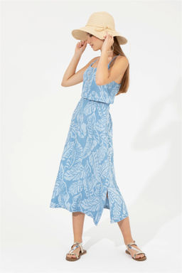 Kad_n A__k Mavi Jean Elbise