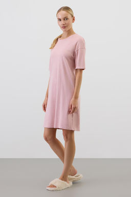 Е 10066/розовый лед,мини сердечки сорочка ночная жен