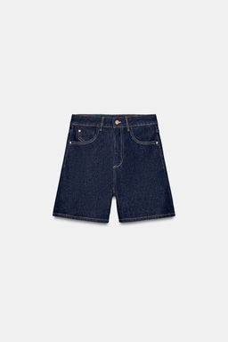 SHORTS Z1975 MOM FIT / Azul - Zara фото 4