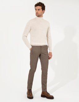 Коричневые узкие брюки чинос - Cacharel фото 3