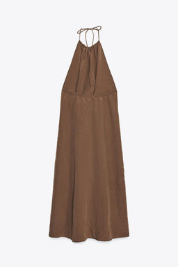FLOWING OPEN BACK HALTERNECK DRESS - Zara фото 7