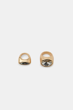 PACK ANILLOS SELLOS JOYA / Dorado - Zara фото 2