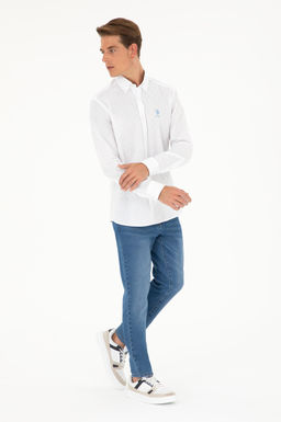 U. S. Polo Assn / Мужская голубая рубашка с длинным рукавом - U.s. polo assn фото 11