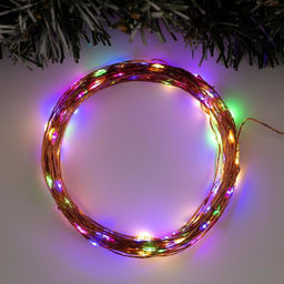 Гирлянда Нить 20 м роса, IP20, медная нить, 200 LED, свечение мульти, 12 В
