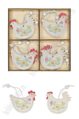 Набор деревянных игрушек в коробочке "Курочка" (12 шт) SF-7554