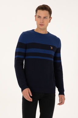 Erkek Slim Fit Bisiklet Yaka Lacivert Kazak - U.s. polo assn фото 10