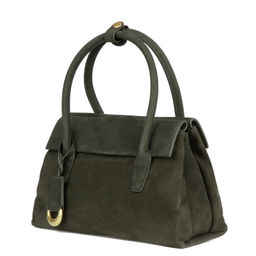 5105 blackish green, Женская сумка из нубука, Barcelo Biagi