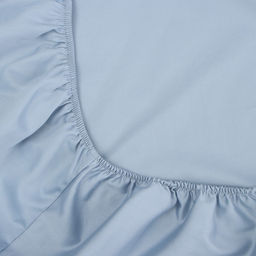 Простыня на резинке 220ТС Этель 180*200+30 см, цв.голубой, сатин, 100% хлопок  фото 5