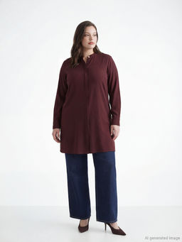 Hakim Yaka Dokulu Kad?n G?mlek Tunik