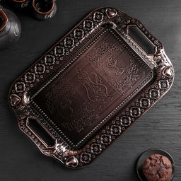 Поднос из нержавеющей стали «Дарк», 47×31 см, цвет бронзовый