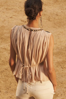 LIMITED EDITION TOPSTITCHED FLARE TROUSERS - Zara фото 5