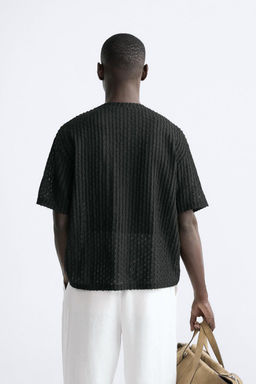 TEXTURED OPEN KNIT TOP - Zara фото 4