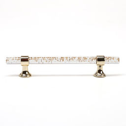 Ручка-скоба CAPPIO PK106, м/о 128 мм, d=12 мм, пластик, цвет прозрачно-золотой/золото