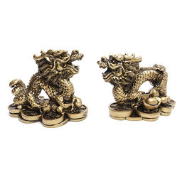 Фигурка Фен Шуй Дракон уп-2шт дарует мощную защиту бержет и приумножает богатство Китай