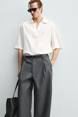 CAMISA POLO ESTRUCTURA RAYAS / Blanco - Zara фото 5