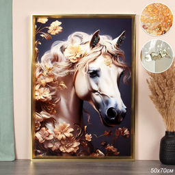 Картина 50х70 Лошадь / CY2-190 /уп 18/стразы