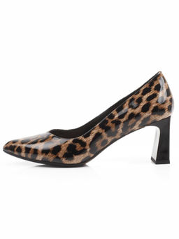 06-A125A-746PC BLACK/LEOPARD Туфли женские (натуральная кожа)