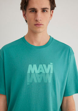 Mavi Logo Bask?l? Mavi Tisort  фото 5