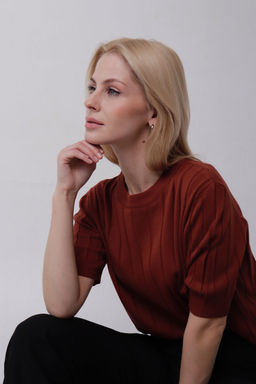 10799 Топ вязаный терракотовый - Martichelli фото 10