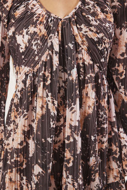 Cok Renkli Soyut Buzgu / Drape Mini Soyut Bask?l? Pilise Vucuda Oturan Orme Elbise TWOSS25EL00099 - Trendyolmilla фото 4