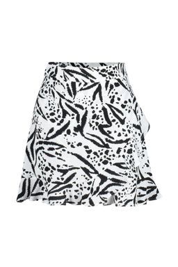 TRENDYOLMILLA Lacivert Desenli Etek Ucu F?rf?rl? Viskon Dokuma Etek Gorunumlu Sort TWOSS24SR00037 фото 11