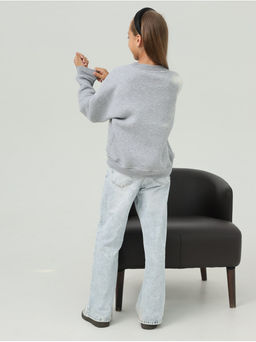 Свитшот Начес Эвердэй Серый Меланж Девочка - София фото 5