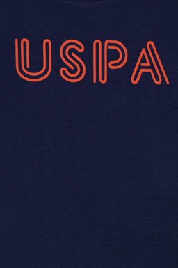 Футболка U.S. Polo Assn для мальчиков из хлопка темно-синяя  фото 6