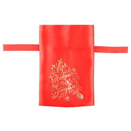 Цена за 5 шт. Мешок С новым годом!, ёлка и игрушки, красный, 20 х 30см - Дарим красиво фото 3