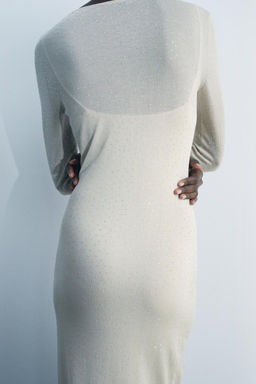 LONG SPARKLY KNIT DRESS - Zara фото 4