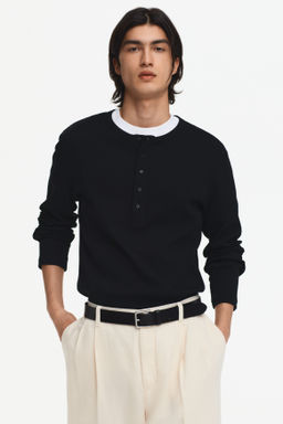 Camiseta de canal? con cuello panadero Slim Fit - H&m фото 4