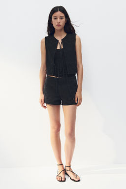 Chaleco denim con lazadas - H&m фото 3