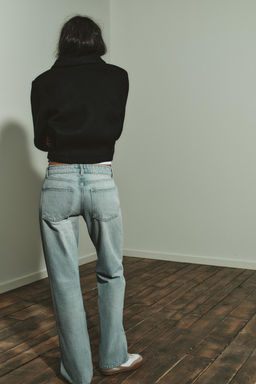 JEANS TRF WIDE LEG TIRO BAJO / Azul lavado - Zara фото 4