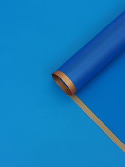 Цена за 20 шт. Пленка флористическая для цветов, «Бронзовая полоса», синяя, 57×57 см