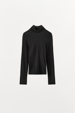 HIGH NECK TOP WITH POLYAMIDE - Zara фото 2