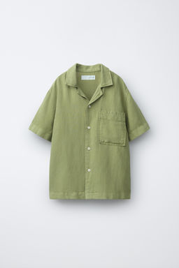 CAMISA FLUIDA CON LINO / Oliva - Zara фото 2