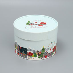 Коробка подарочная круглая С Новым годом!, 12 16 см