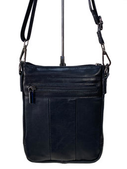 Сумка мужская из натуральной кожи, цвет черный - Greta фото 2